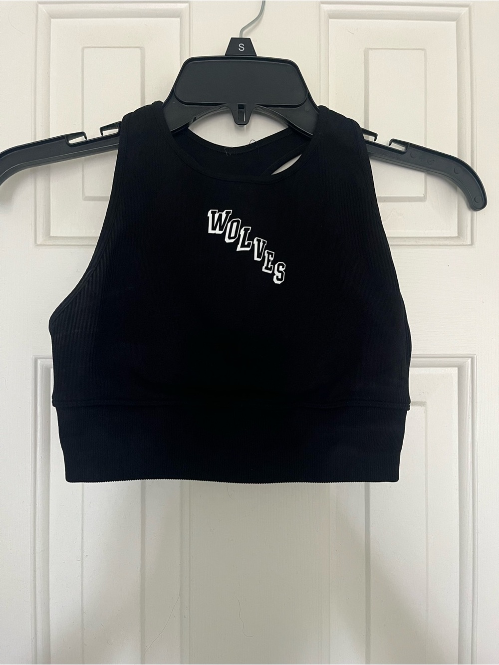 Darc Sport WOLVES Black Crop Tank Top/ Sports Bra